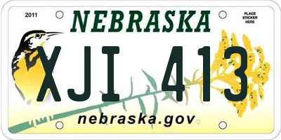 NE license plate XJI413