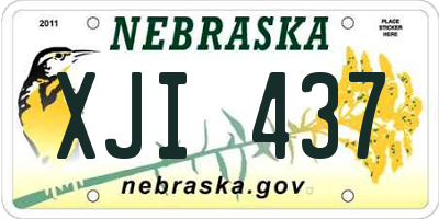 NE license plate XJI437