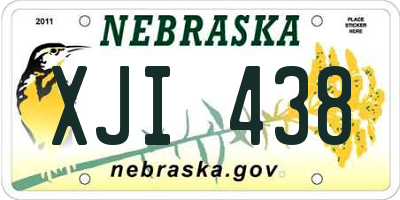 NE license plate XJI438