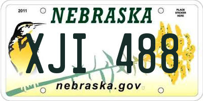 NE license plate XJI488