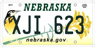 NE license plate XJI623