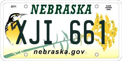 NE license plate XJI661
