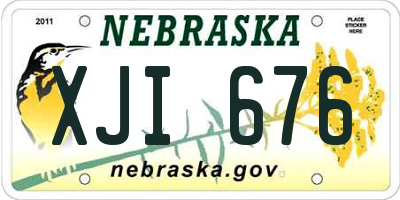 NE license plate XJI676