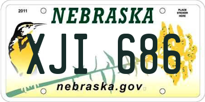 NE license plate XJI686