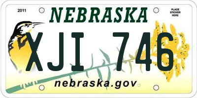 NE license plate XJI746