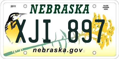 NE license plate XJI897