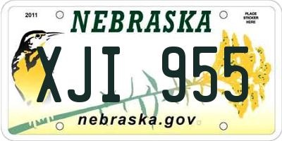 NE license plate XJI955
