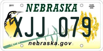 NE license plate XJJ079