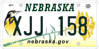 NE license plate XJJ158