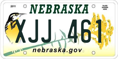 NE license plate XJJ461