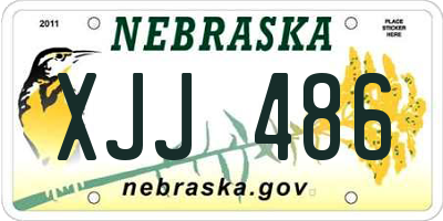 NE license plate XJJ486