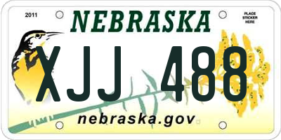 NE license plate XJJ488