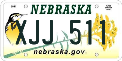 NE license plate XJJ511