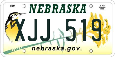 NE license plate XJJ519
