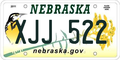 NE license plate XJJ522