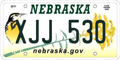 NE license plate XJJ530