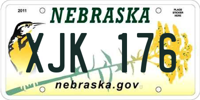NE license plate XJK176
