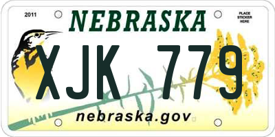 NE license plate XJK779