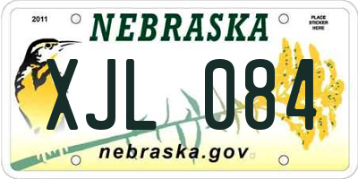 NE license plate XJL084