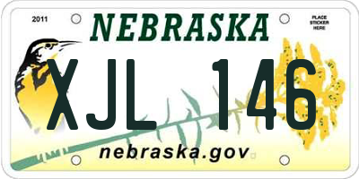 NE license plate XJL146