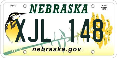 NE license plate XJL148