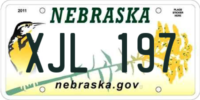 NE license plate XJL197