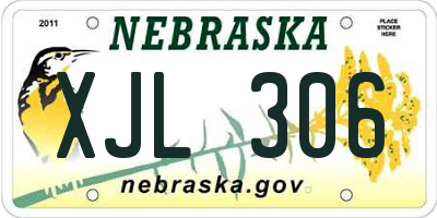 NE license plate XJL306