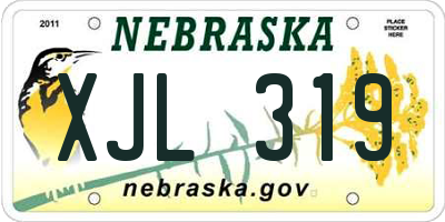 NE license plate XJL319