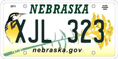 NE license plate XJL323
