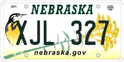 NE license plate XJL327