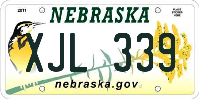 NE license plate XJL339