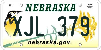 NE license plate XJL379