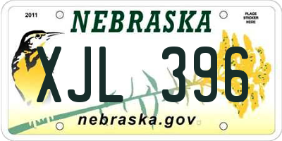 NE license plate XJL396