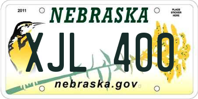 NE license plate XJL400