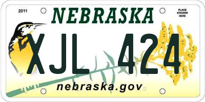 NE license plate XJL424