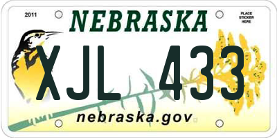 NE license plate XJL433