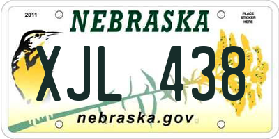NE license plate XJL438
