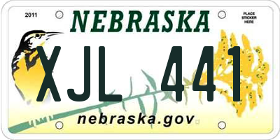 NE license plate XJL441