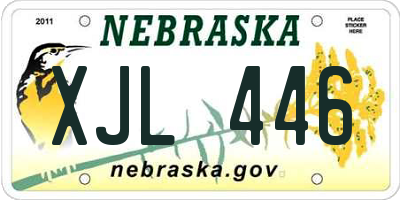 NE license plate XJL446