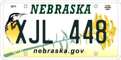 NE license plate XJL448