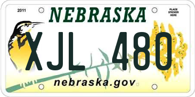 NE license plate XJL480
