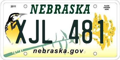 NE license plate XJL481