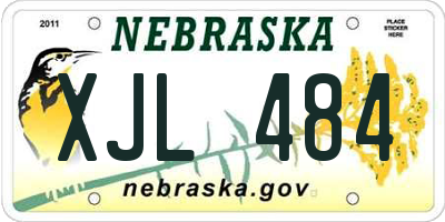 NE license plate XJL484