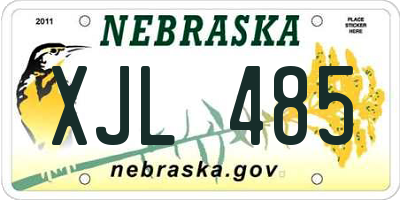 NE license plate XJL485
