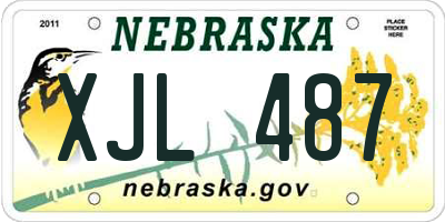 NE license plate XJL487