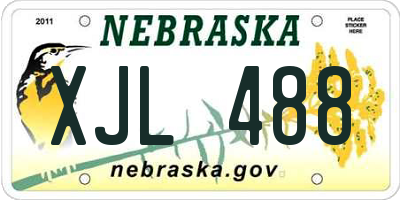 NE license plate XJL488