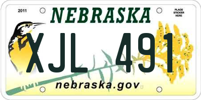NE license plate XJL491