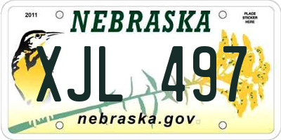 NE license plate XJL497