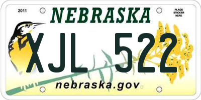 NE license plate XJL522