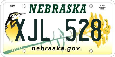 NE license plate XJL528